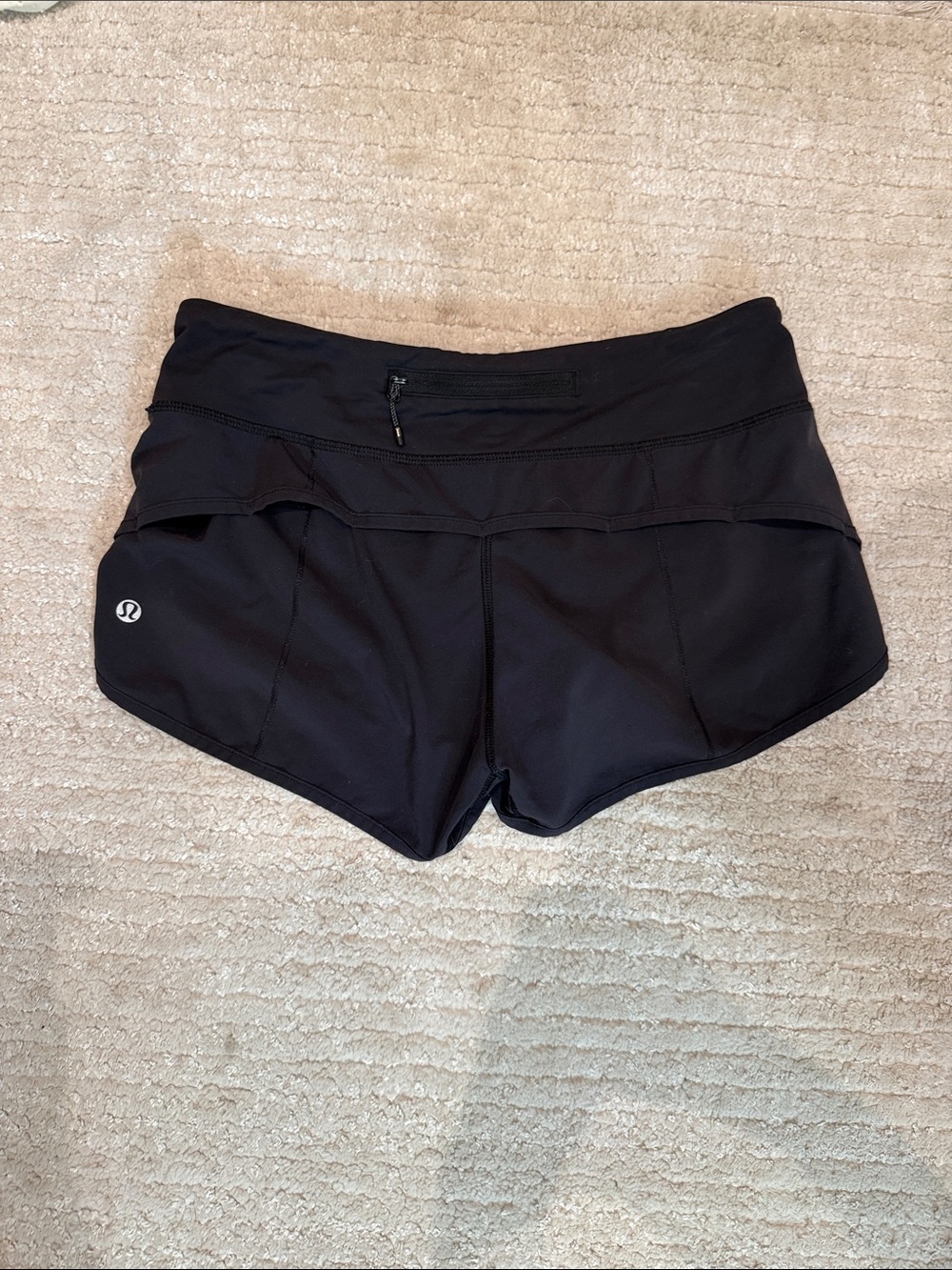 lululemon women’s black Athletic Shorts with Zip Pocket - Picture 2 of 2